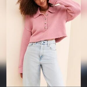 SMYM NWT Crawford Collered Pink Sweater L